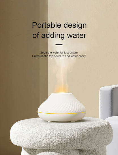 Diffuseur d’Huiles Essentielles & Humidificateur Ultrasonique – Effet Flamme