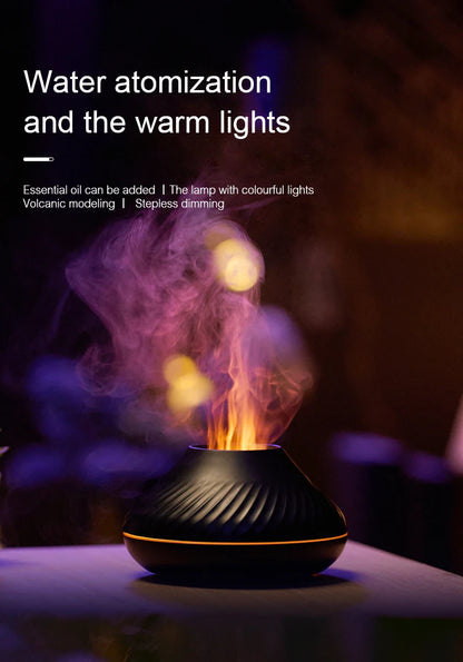 Diffuseur d’Huiles Essentielles & Humidificateur Ultrasonique – Effet Flamme