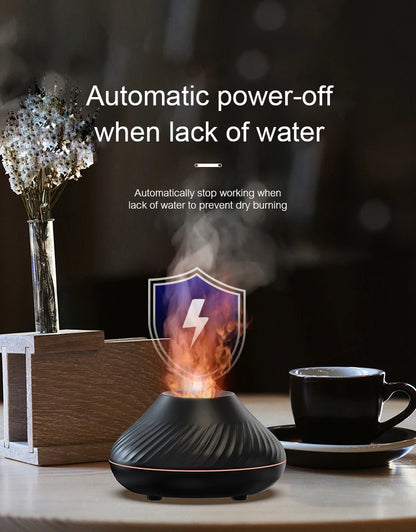 Diffuseur d’Huiles Essentielles & Humidificateur Ultrasonique – Effet Flamme