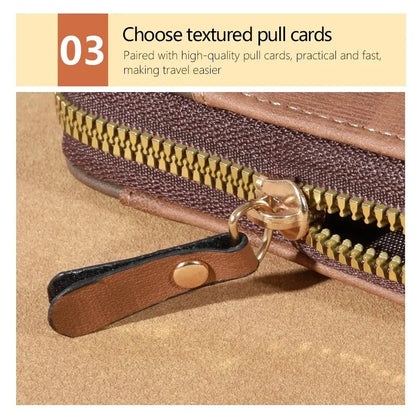 New Organ Bag Multi Pu Leather Large Capacity Card Bag Multifunctional Zipper Card Clip Hot Sales For Men And Women