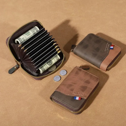 New Organ Bag Multi Pu Leather Large Capacity Card Bag Multifunctional Zipper Card Clip Hot Sales For Men And Women