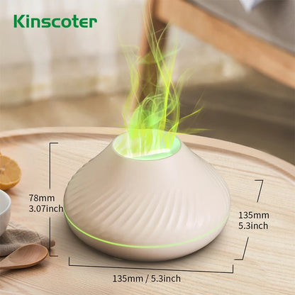 Diffuseur d’Huiles Essentielles & Humidificateur Ultrasonique – Effet Flamme