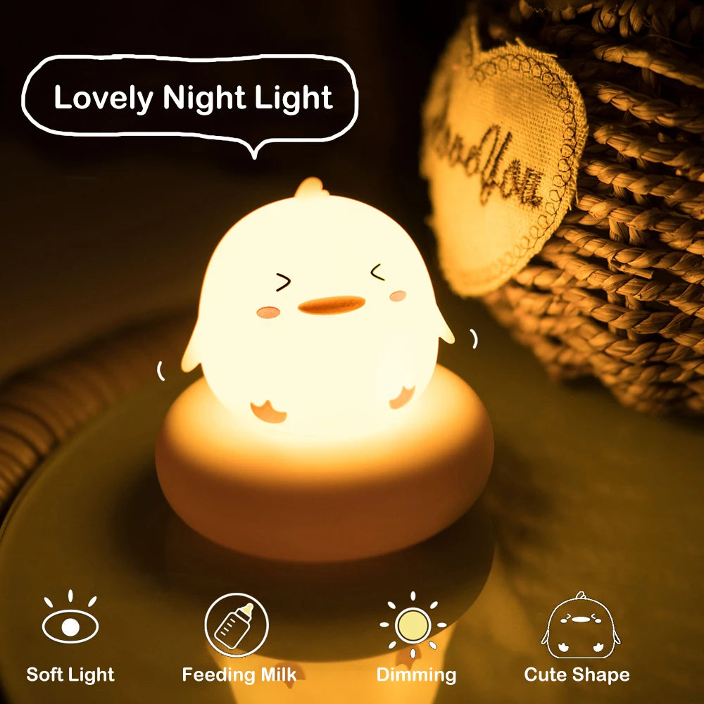 Cute Animal Night Light – Veilleuse Enfant Tactile & Réglable