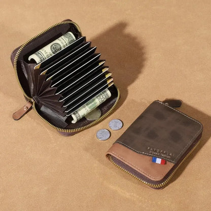 New Organ Bag Multi Pu Leather Large Capacity Card Bag Multifunctional Zipper Card Clip Hot Sales For Men And Women