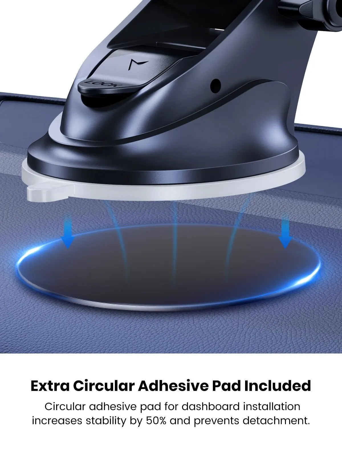TOPK Magnetic Car Phone Holder,Universal Dashboard Windshield Industrial-Strength Suction Cup Car Phone Mount for All Phones