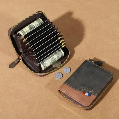 New Organ Bag Multi Pu Leather Large Capacity Card Bag Multifunctional Zipper Card Clip Hot Sales For Men And Women