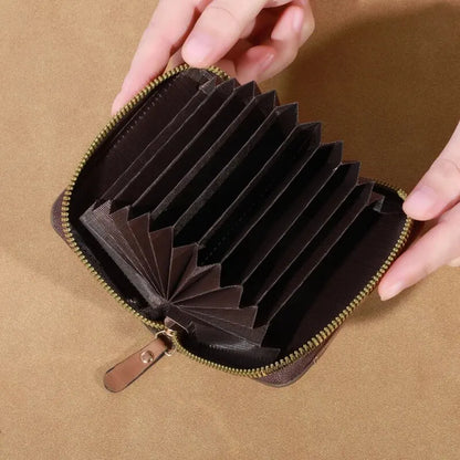 New Organ Bag Multi Pu Leather Large Capacity Card Bag Multifunctional Zipper Card Clip Hot Sales For Men And Women